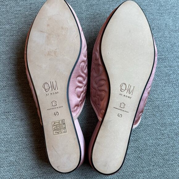 OLIVIA MORRIS AT HOME Poppy open-back satin slippers - Picture 6 of 13